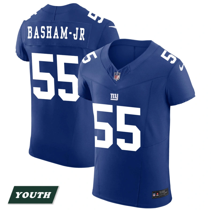 Youth New York Giants Royal Vapor F.U.S.E. Elite #55 Boogie Basham Jr Jersey Youth New York Giants Royal Vapor F.U.S.E. Elite #55 Boogie Basham Jr Jersey